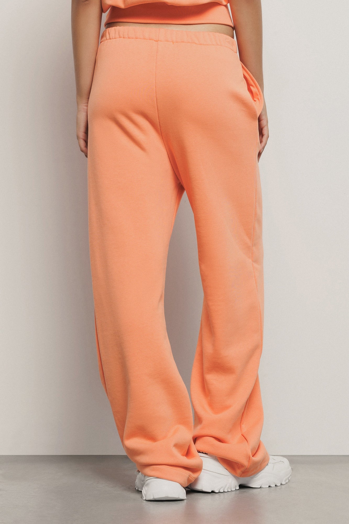 Pantalone palazzo in felpa con tasche alla francese e stampa Gaëlle Paris