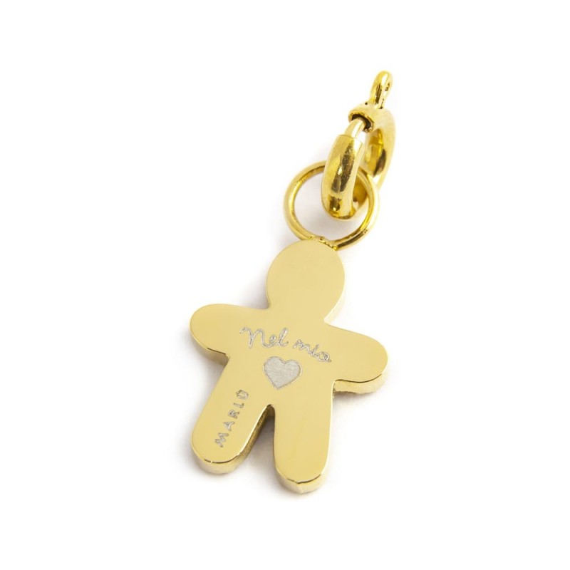 Charm bimbo cuore smalto azzurro MARLU'