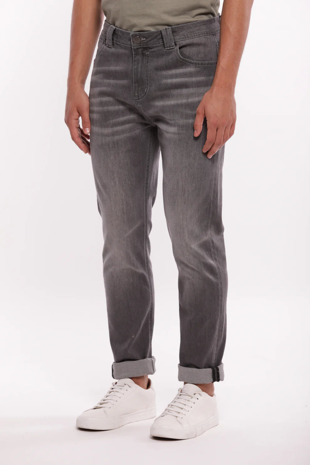 JEANS SLIM FIT GRIGIO 7X8