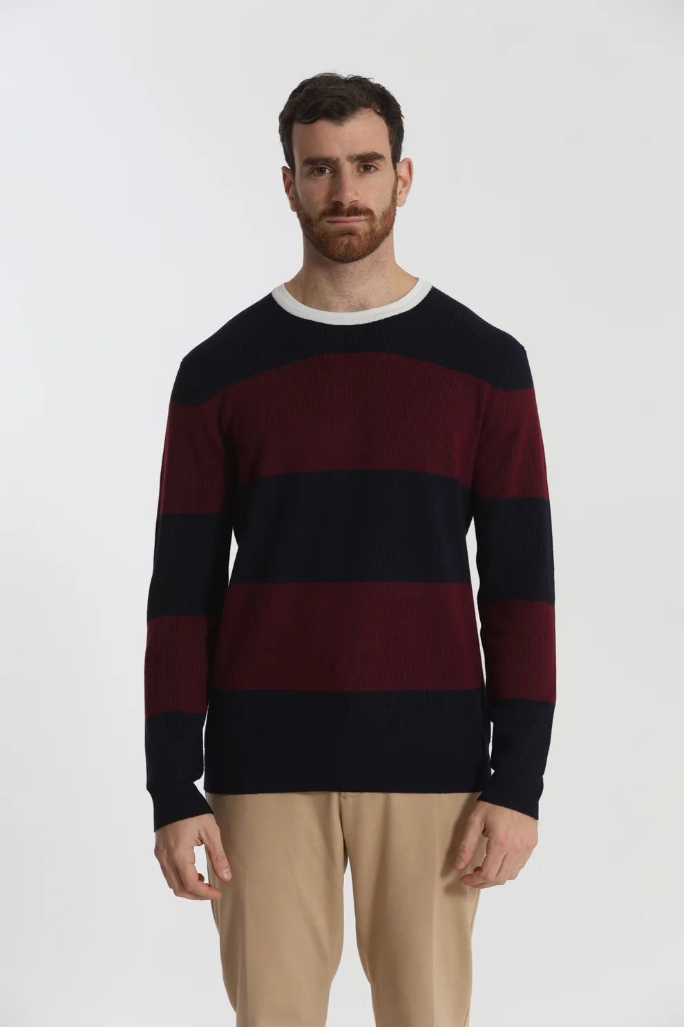 MAGLIA GIROCOLLO A RIGHE 7x8