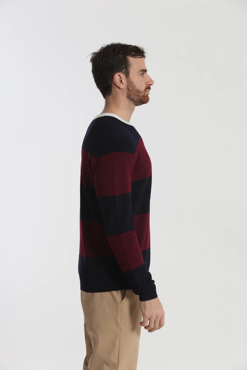 MAGLIA GIROCOLLO A RIGHE 7x8