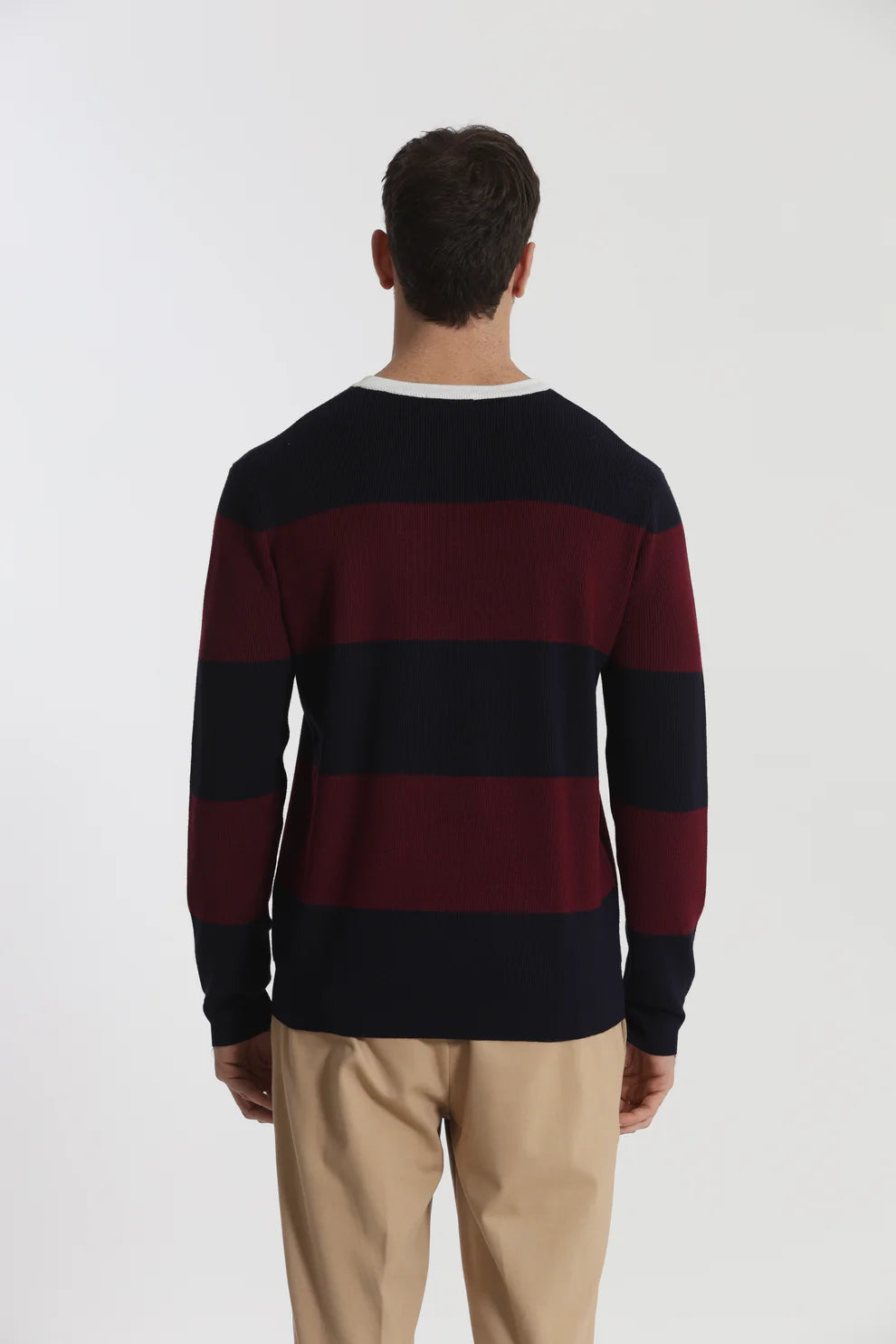 MAGLIA GIROCOLLO A RIGHE 7x8