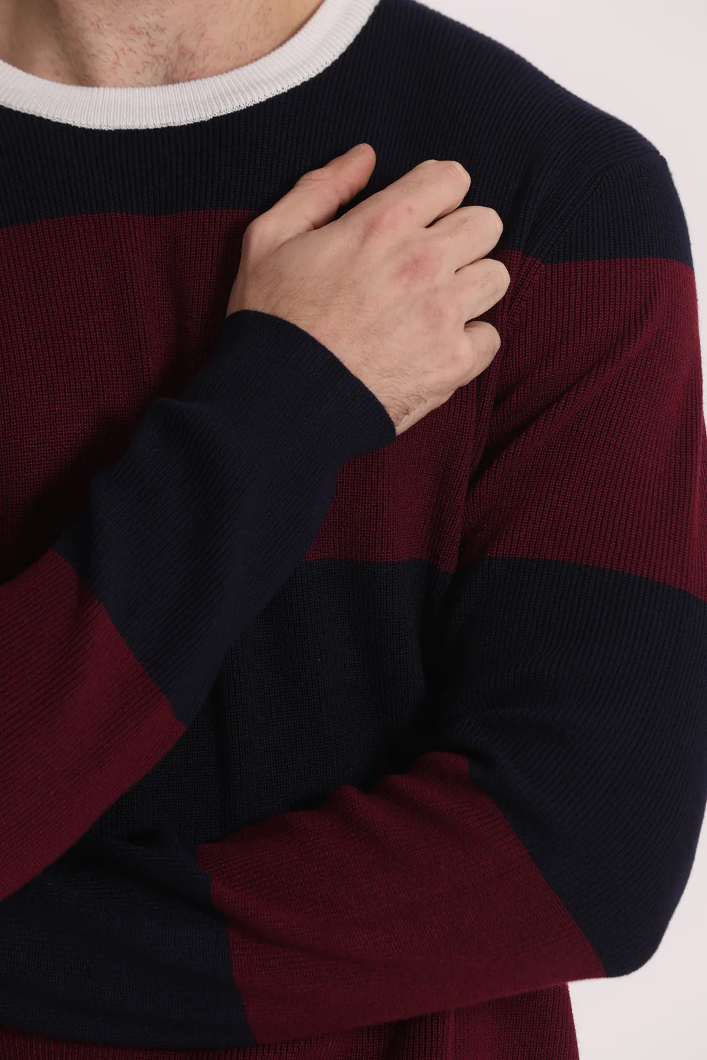 MAGLIA GIROCOLLO A RIGHE 7x8