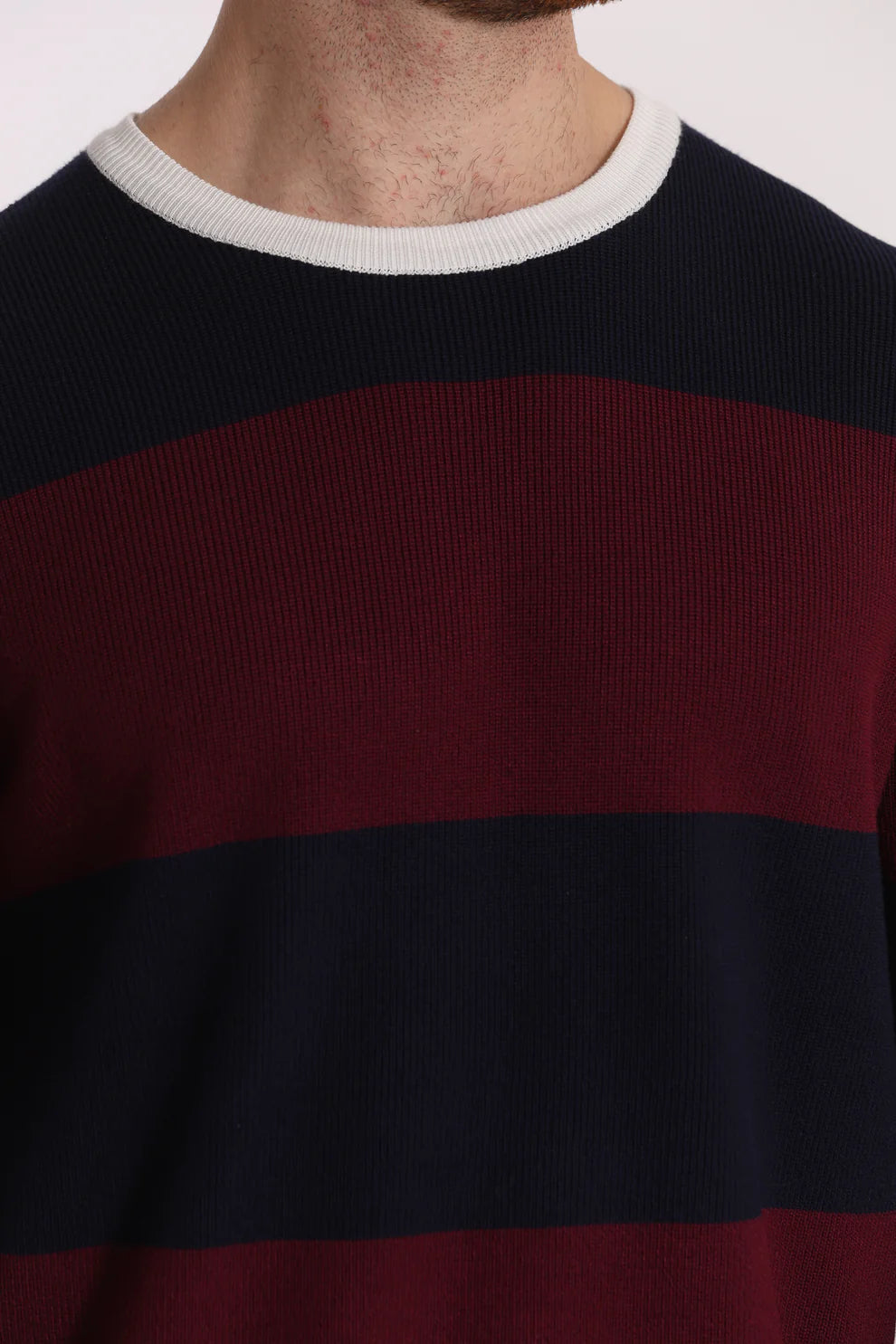 MAGLIA GIROCOLLO A RIGHE 7x8