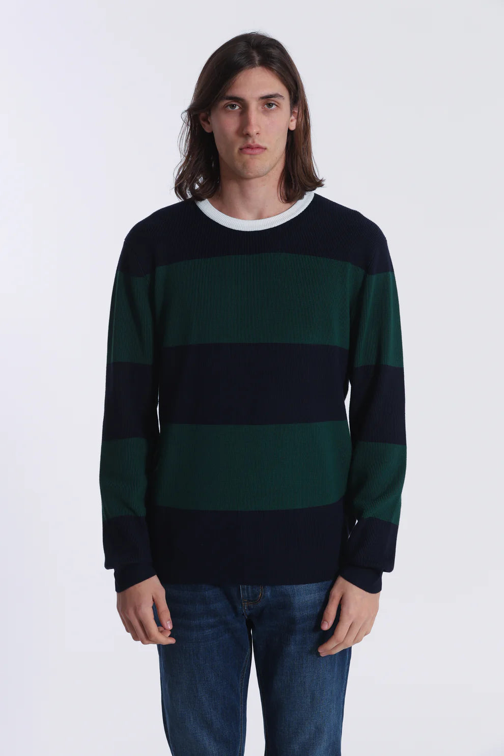 MAGLIA GIROCOLLO A RIGHE 7x8