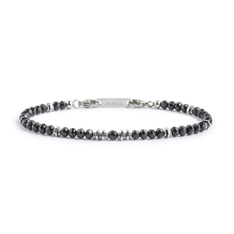 Bracciale agata nera ed ematite Marlù