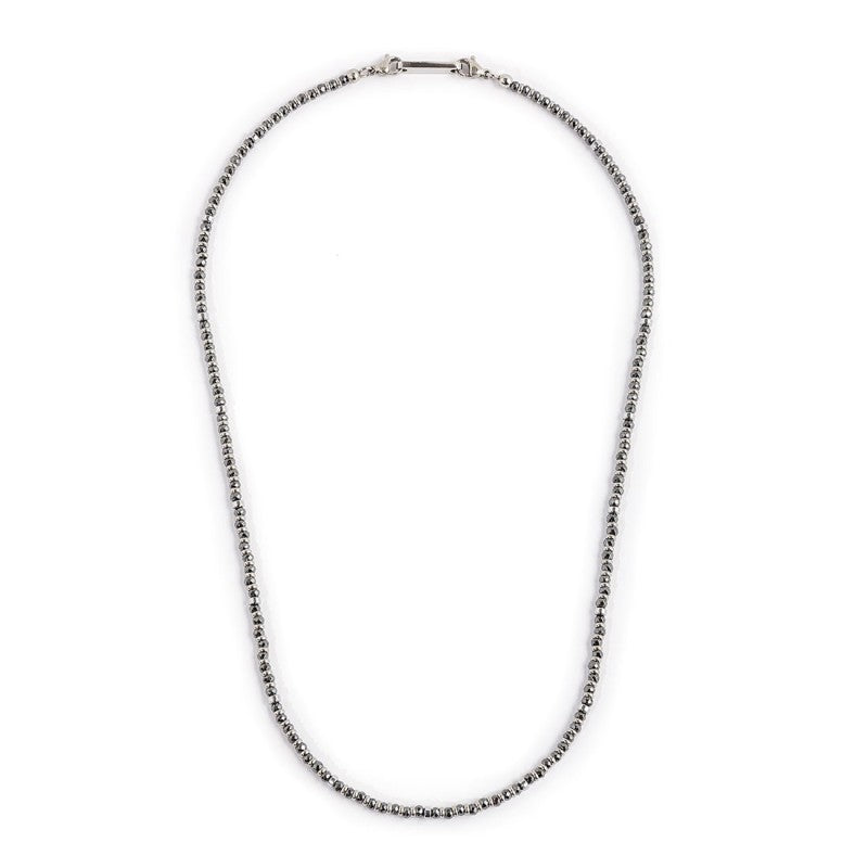 Collana ematite sfaccettata e liscia Marlù