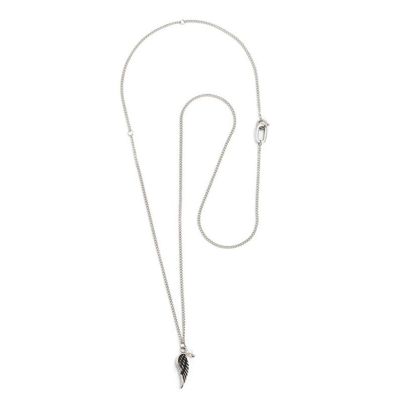 Collana con ala pendente e perla Marlù