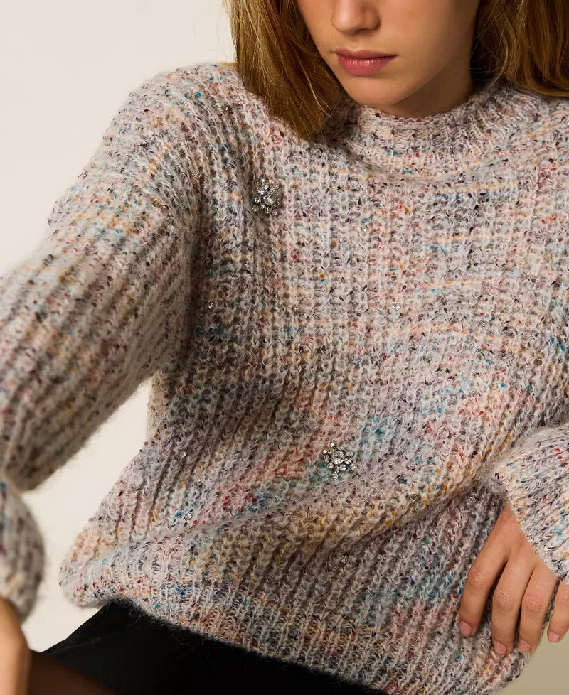 Maglia multicolor con volant TWINSET