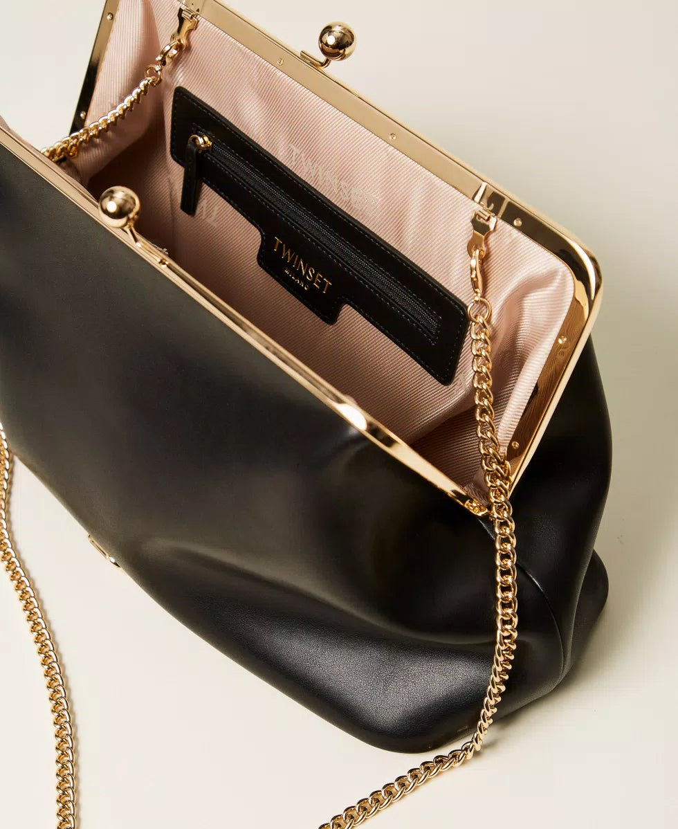 Borsa a tracolla a clutch con Oval T Twinset