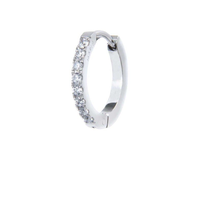 Orecchino a cerchio 1,7cm con zirconi Marlù