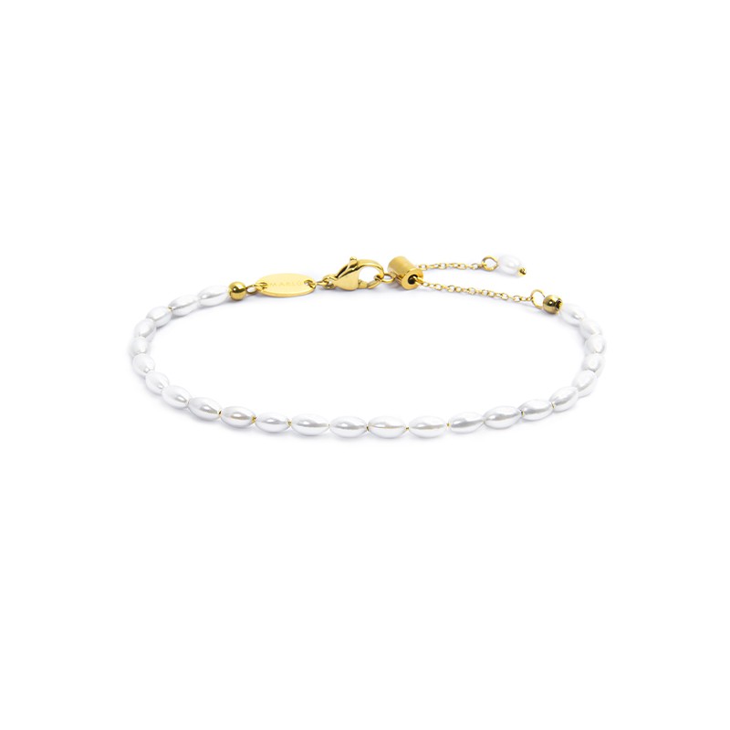 Bracciale con perle ovali Marlù