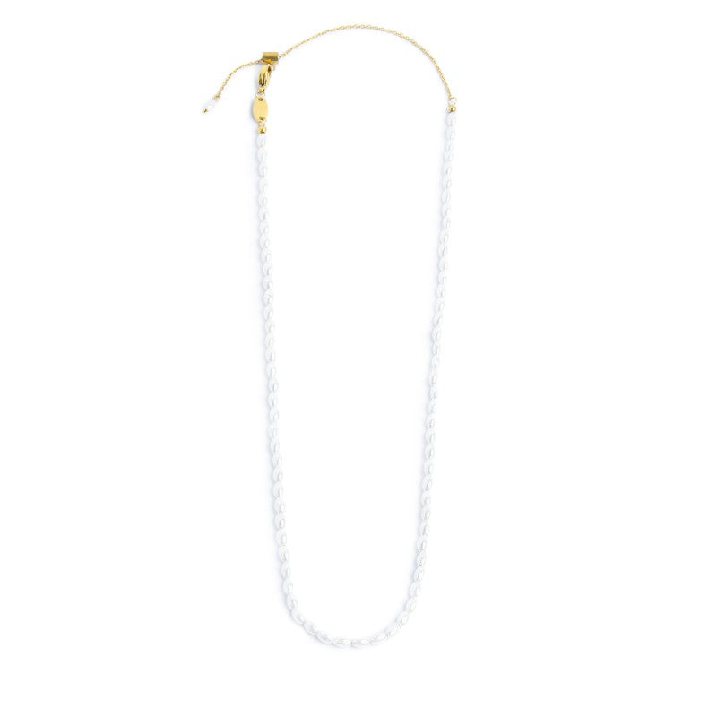 Collana catena con perle ovali Marlù