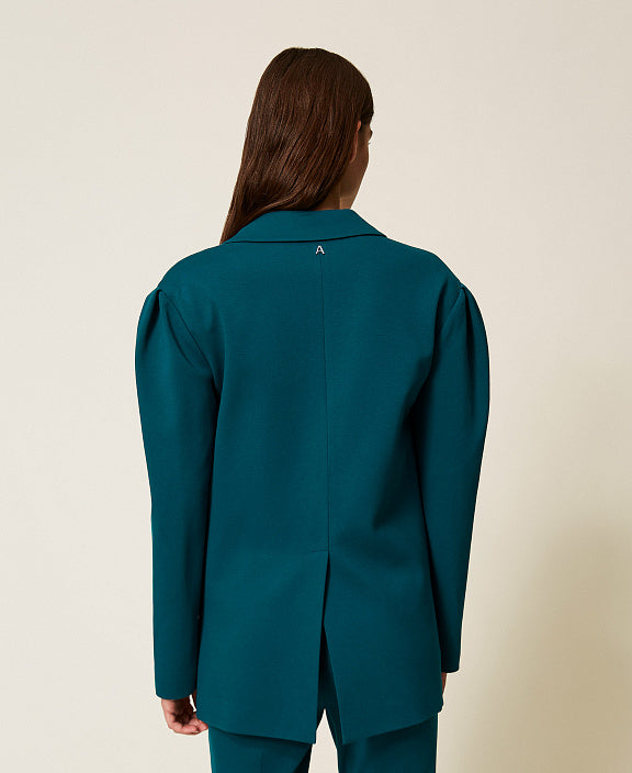 Giacca doppiopetto con pieghe sulle spalle TWINSET