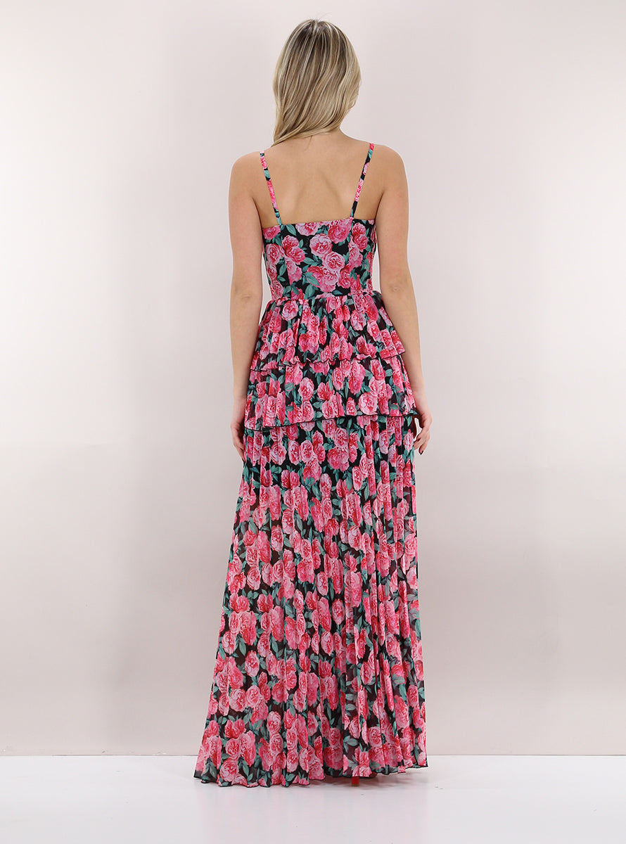 ABITO LUNGO PLISSÈ FANTASIA ROSE Odi et Amo