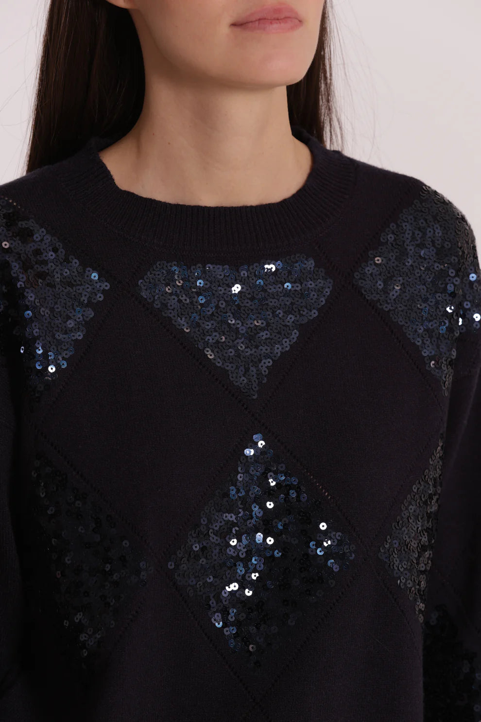 MAGLIA CON ROMBI E PAILLETES MIMI-MUA