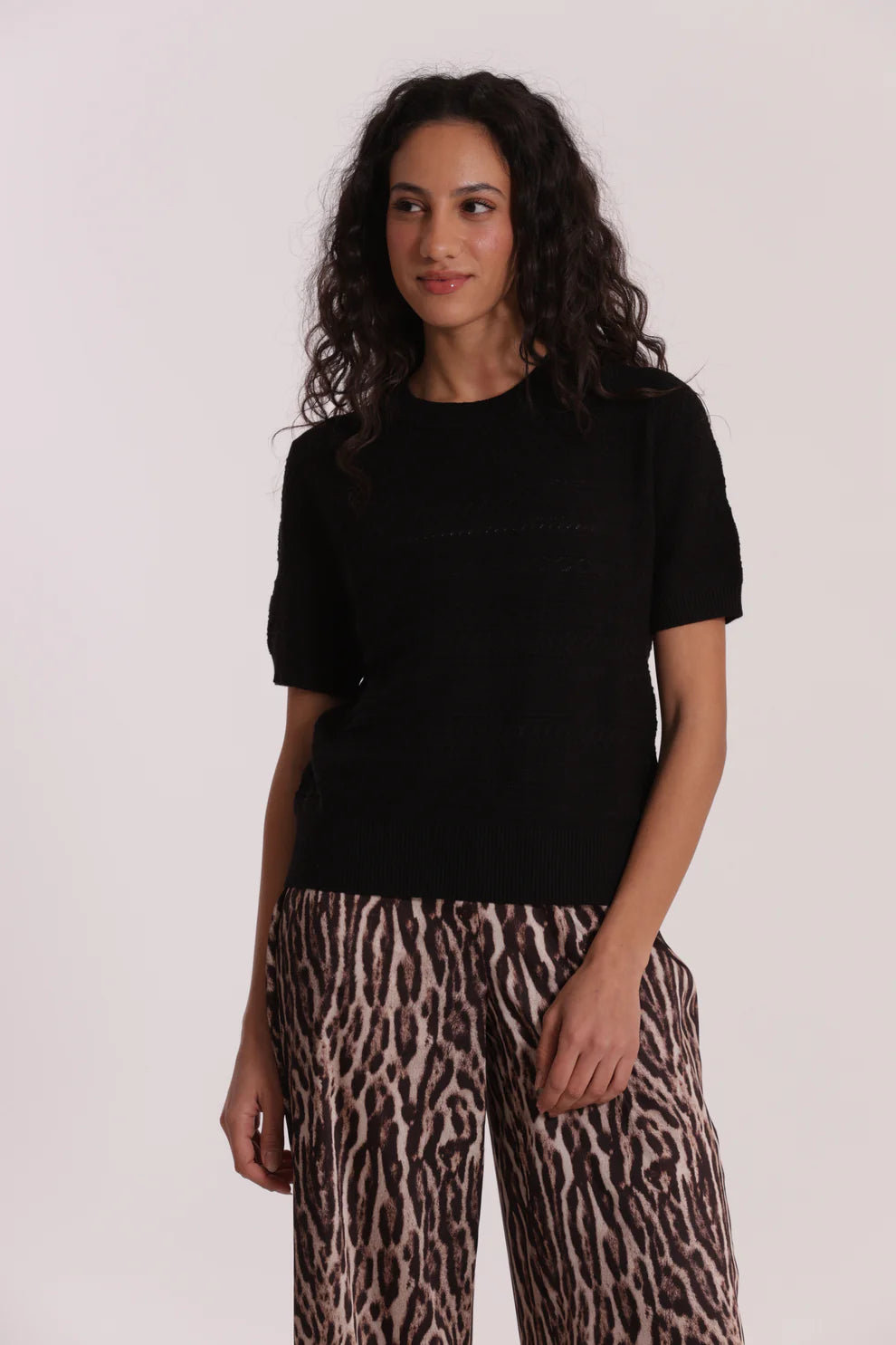 MAGLIA MANICHE CORTE TRAFORATO MIMI-MUA