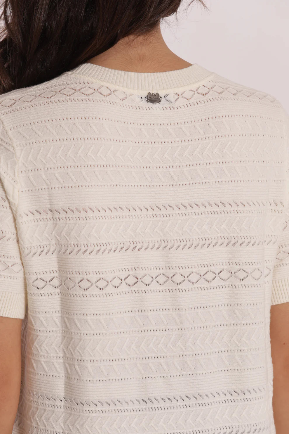 MAGLIA MANICHE CORTE TRAFORATO MIMI-MUA