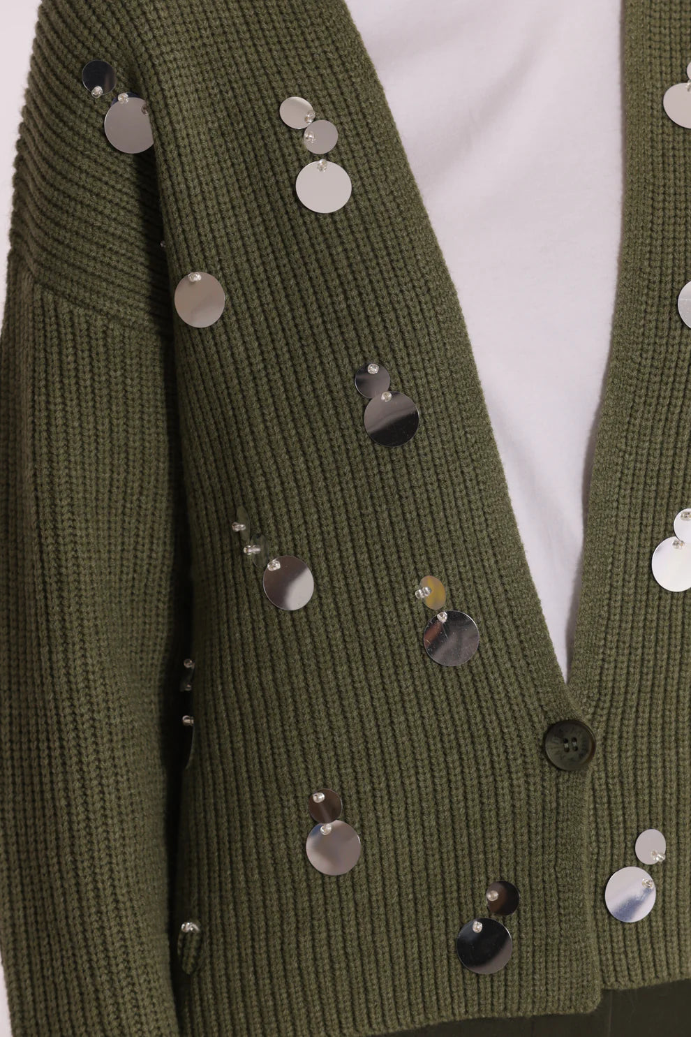 MAGLIA CARDIGAN CON STRASS MIMI-MUA