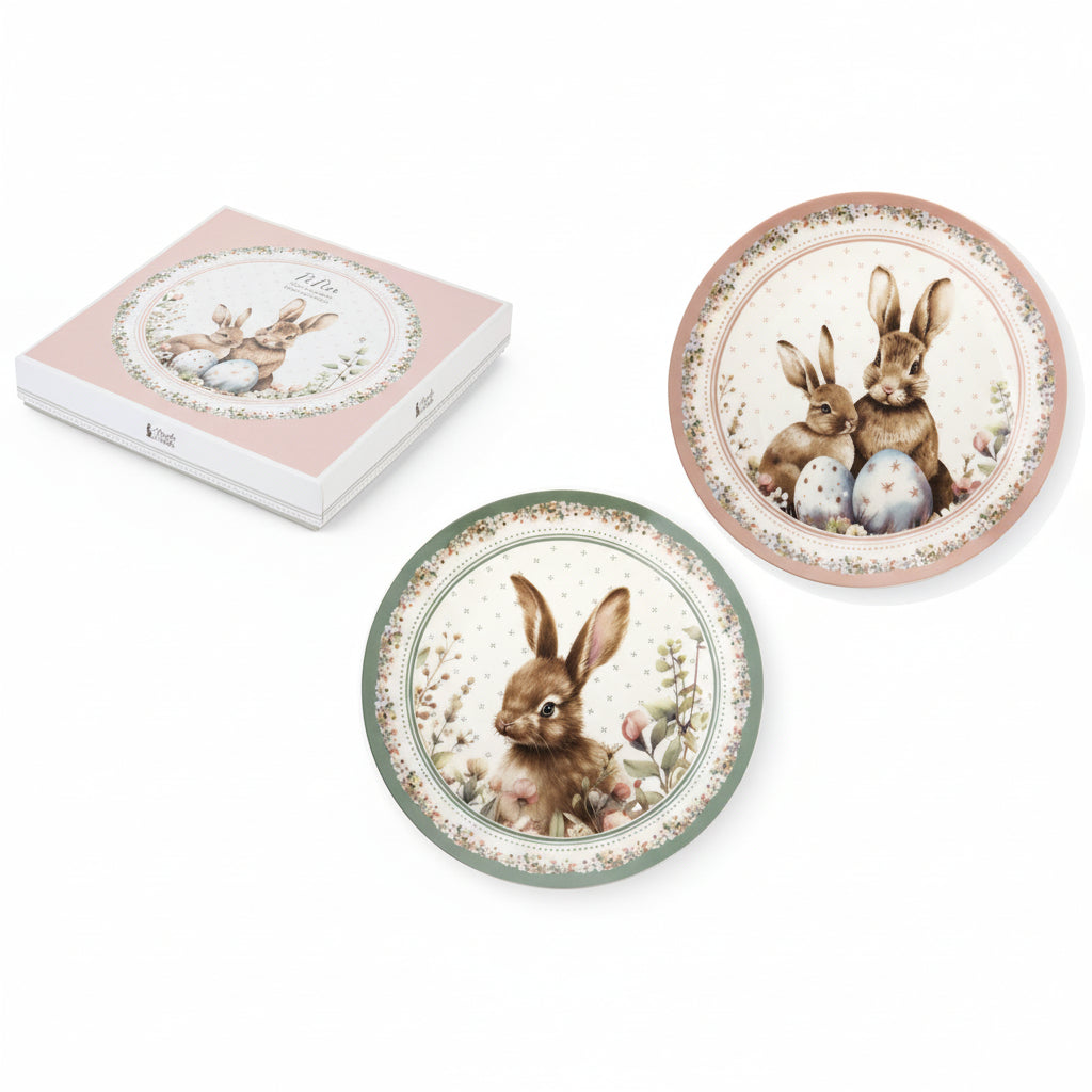 Set 2 piatti in new bone con scatola regalo Pepen - Nuvole di Stoffa