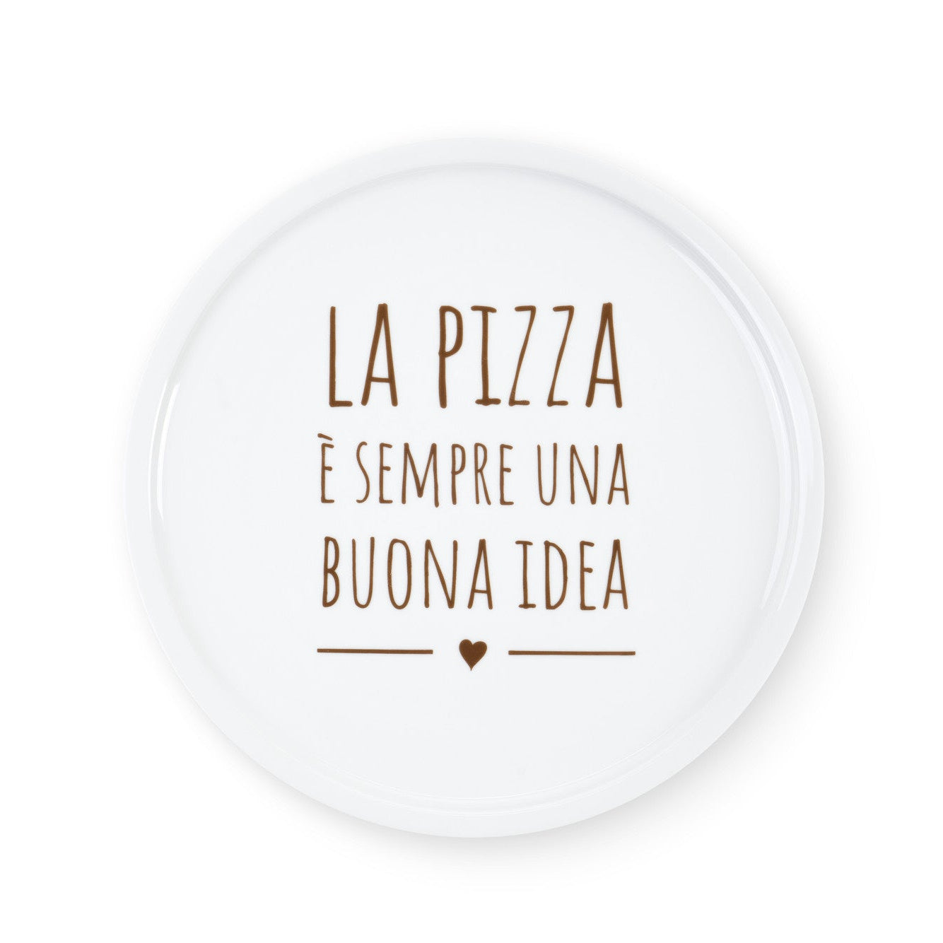 Piatto pizza in porcellana con scatola “la pizza è sempre una buona idea” – Nuvole di Stoffa
