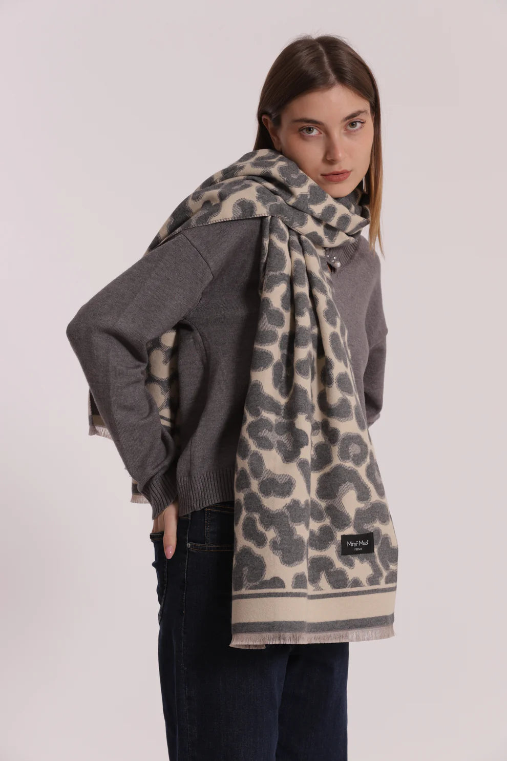 SCIARPA CON MOTIVO LEOPARDATO MIMI-MUA