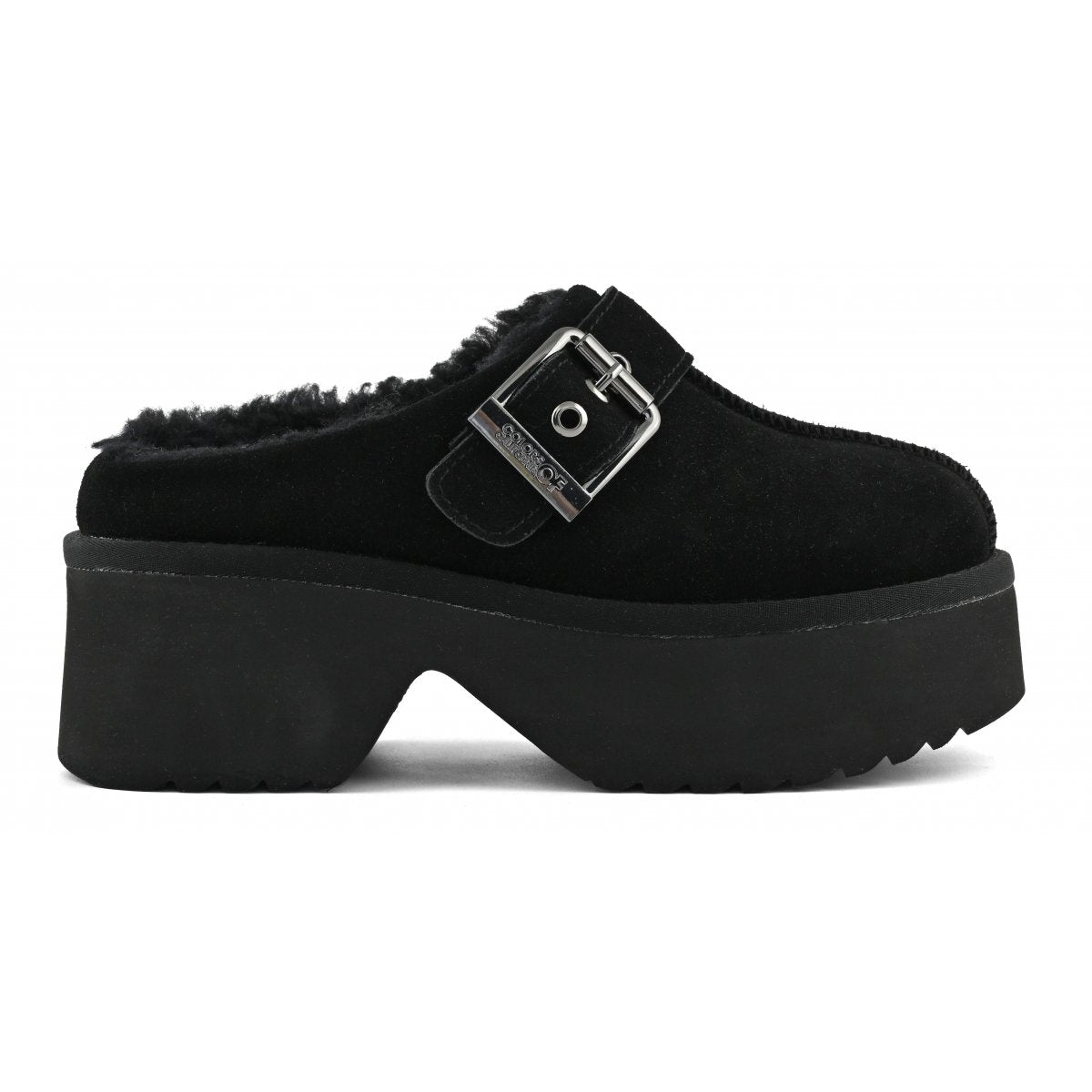 Sabot in pelle scamosciata con suola plateau COLORS OF CALIFORNIA