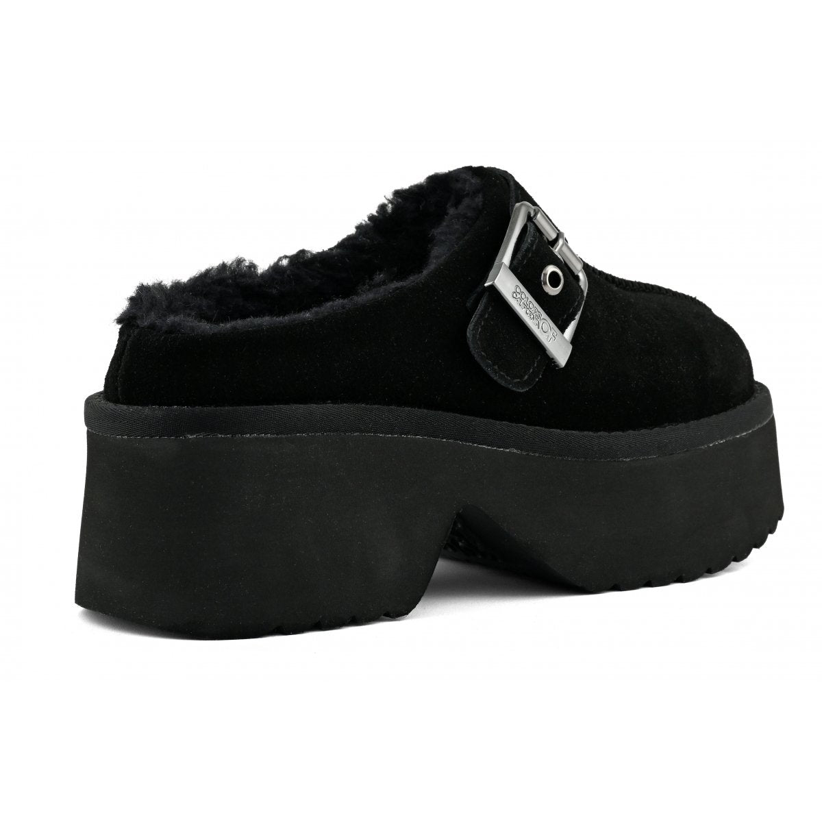 Sabot in pelle scamosciata con suola plateau COLORS OF CALIFORNIA