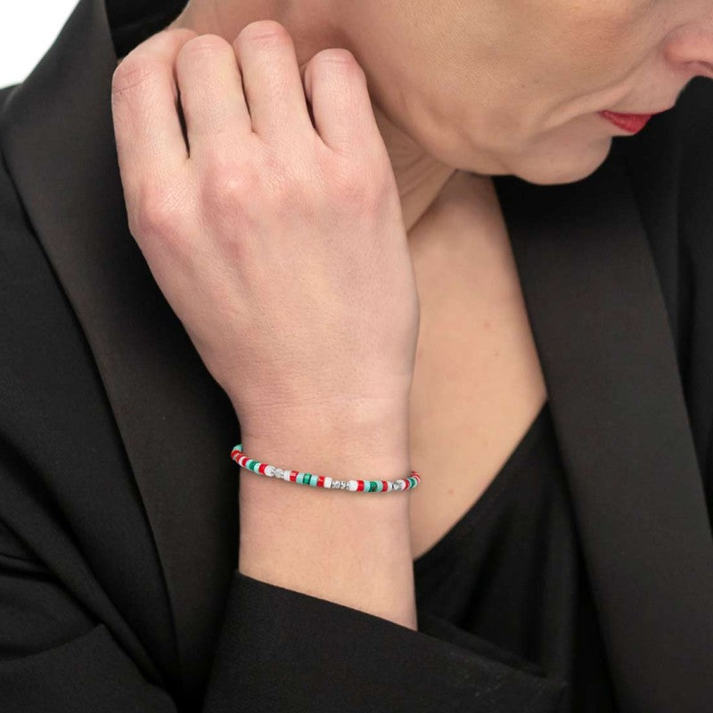 Bracciale con pietre a rondelle multicolor MARLU'