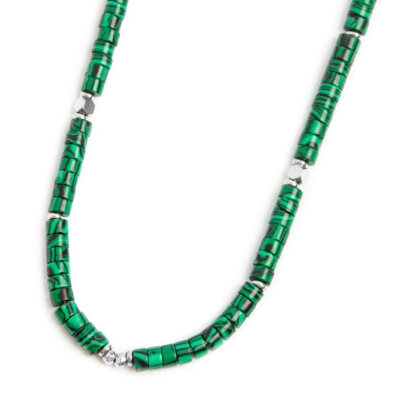 Collana con pietre a rondelle verde MARLU'
