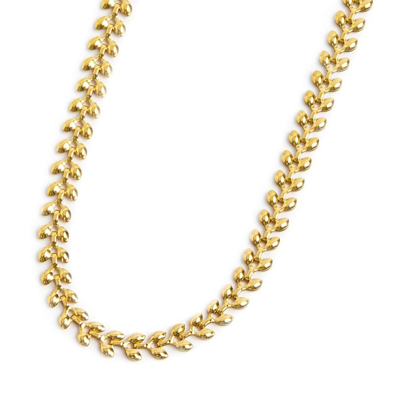 Collana catena a foglia chevron MARLU'