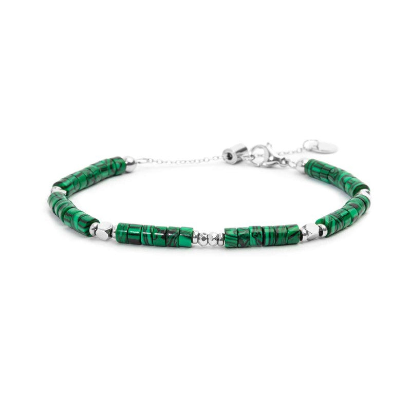 Bracciale con pietre a rondelle verde MARLU'