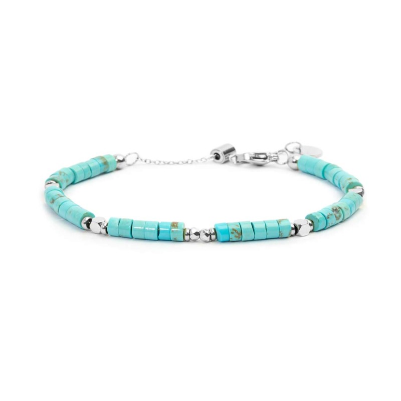 Bracciale con pietre a rondelle turchese MARLU'