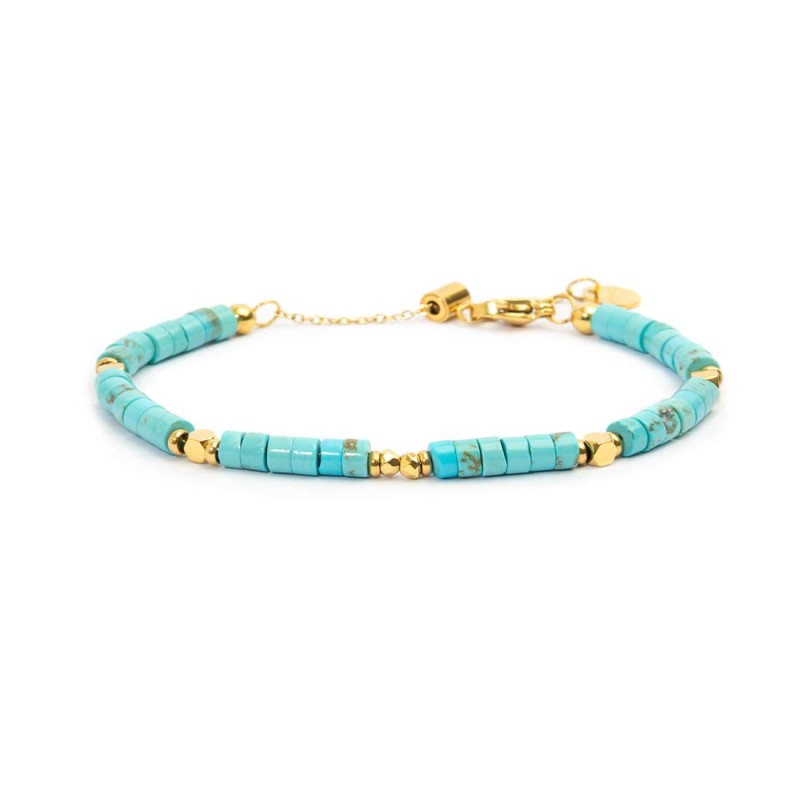 Bracciale con pietre a rondelle turchese MARLU'
