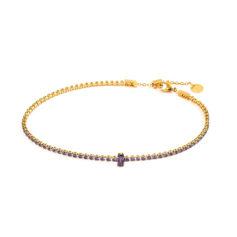 Cavigliera tennis zircone centrale MARLU'