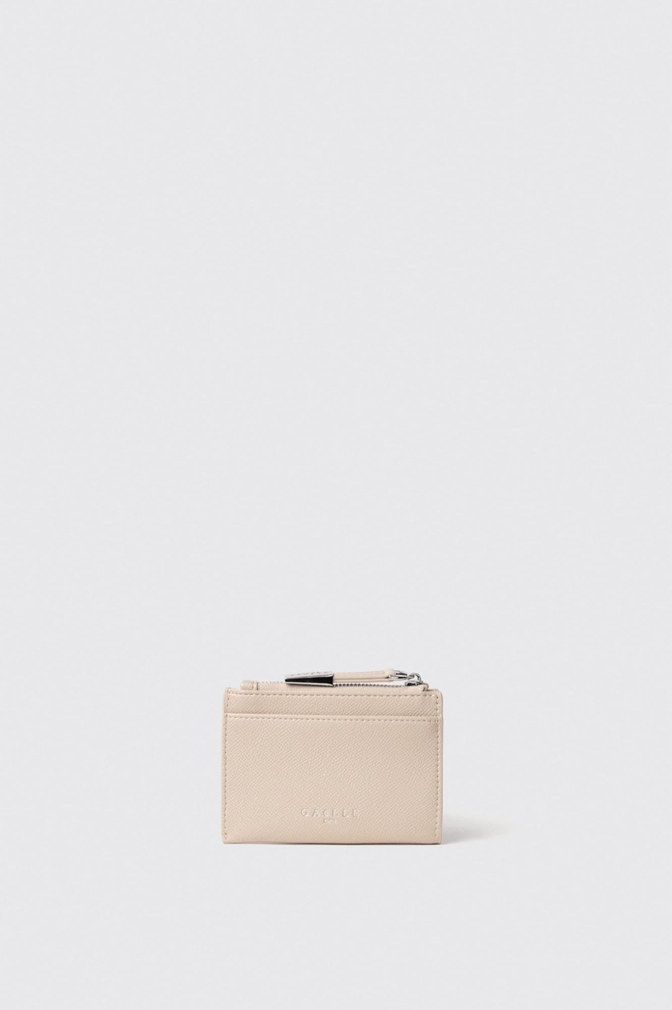Card holder in ecopelle saffiano e logo in metallo Gaëlle Paris