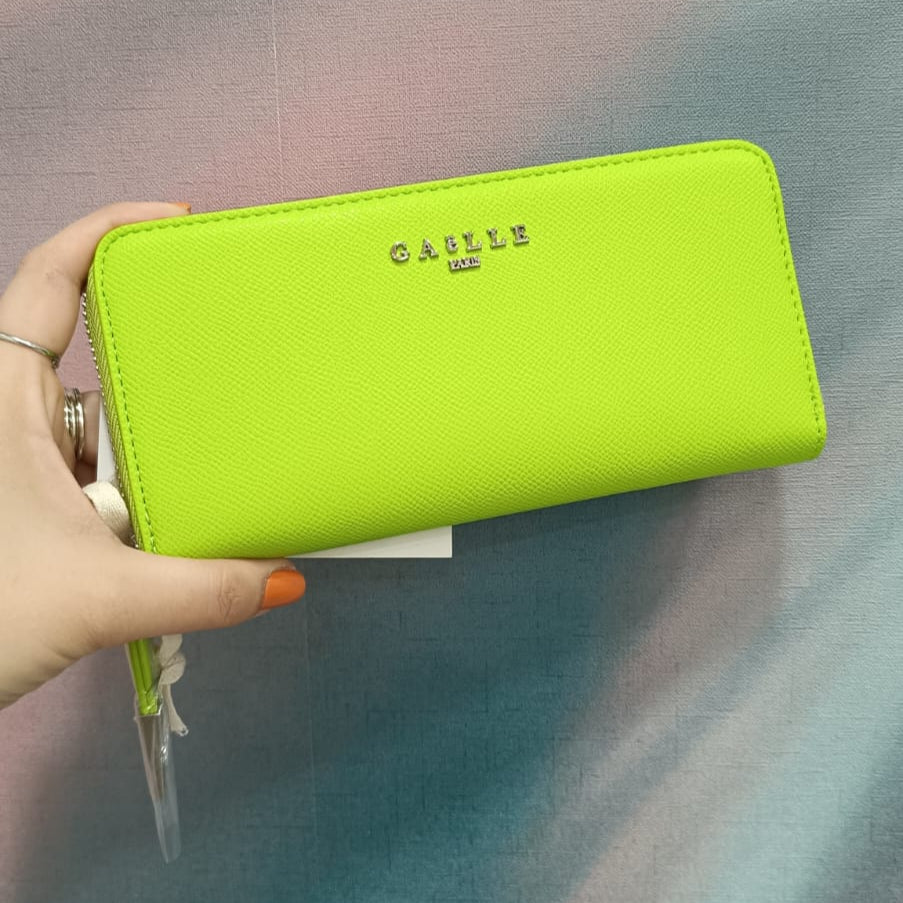 Reg zip around in ecopelle saffiano e logo in metallo Gaëlle Paris