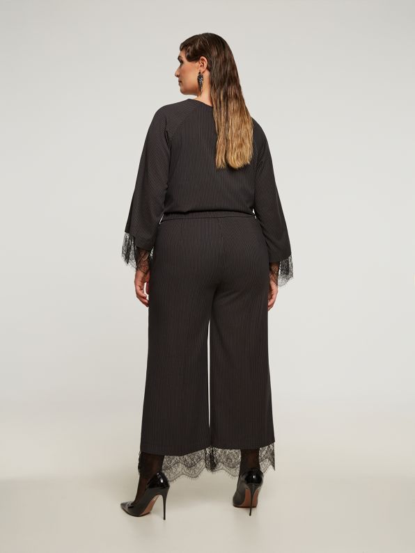 Pantalone con pizzo Mat