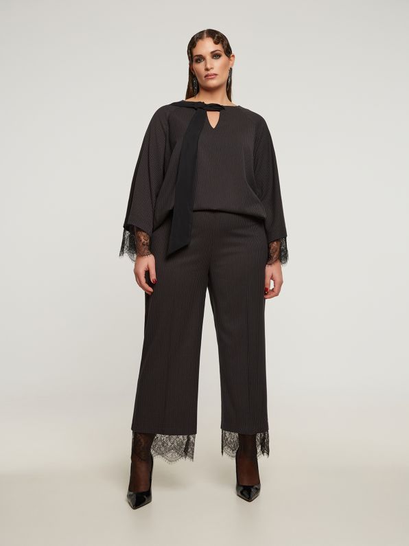 Pantalone con pizzo Mat