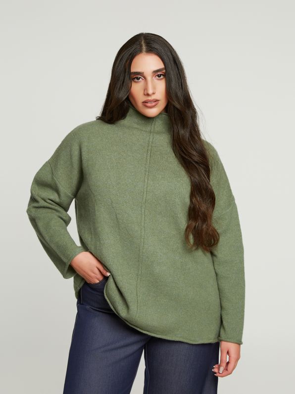 Maglione dolcevita in maglia dalla vestibilità comoda Mat