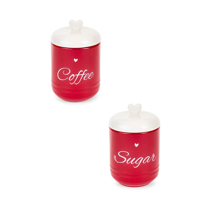 Barattolo coffee/sugar in fine stoneware – Storia di Natale