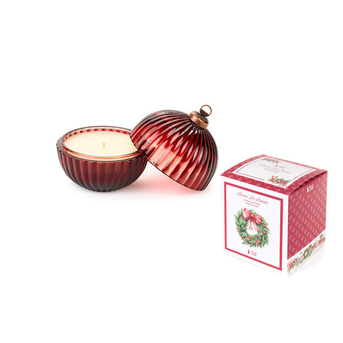 Candela profumata in vetro con scatola regalo – Storia di Natale