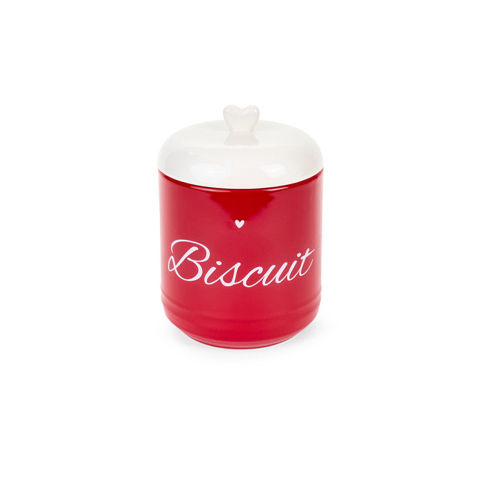 Barattolo biscuit in fine stoneware con scatola – Storia di Natale