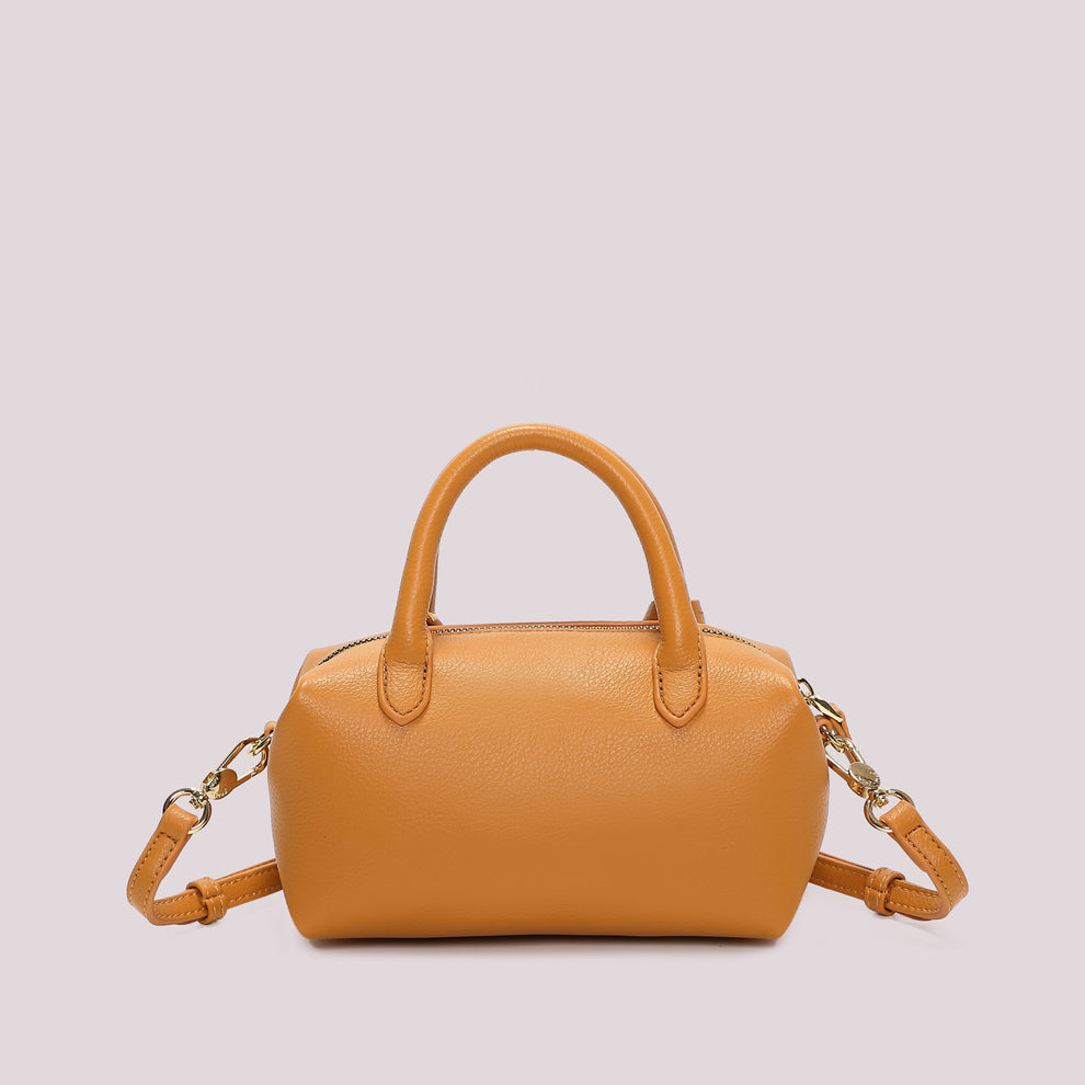 BORSA A BAULETTO PICCOLA CON TARGHETTA LOGATA MIMI-MUA