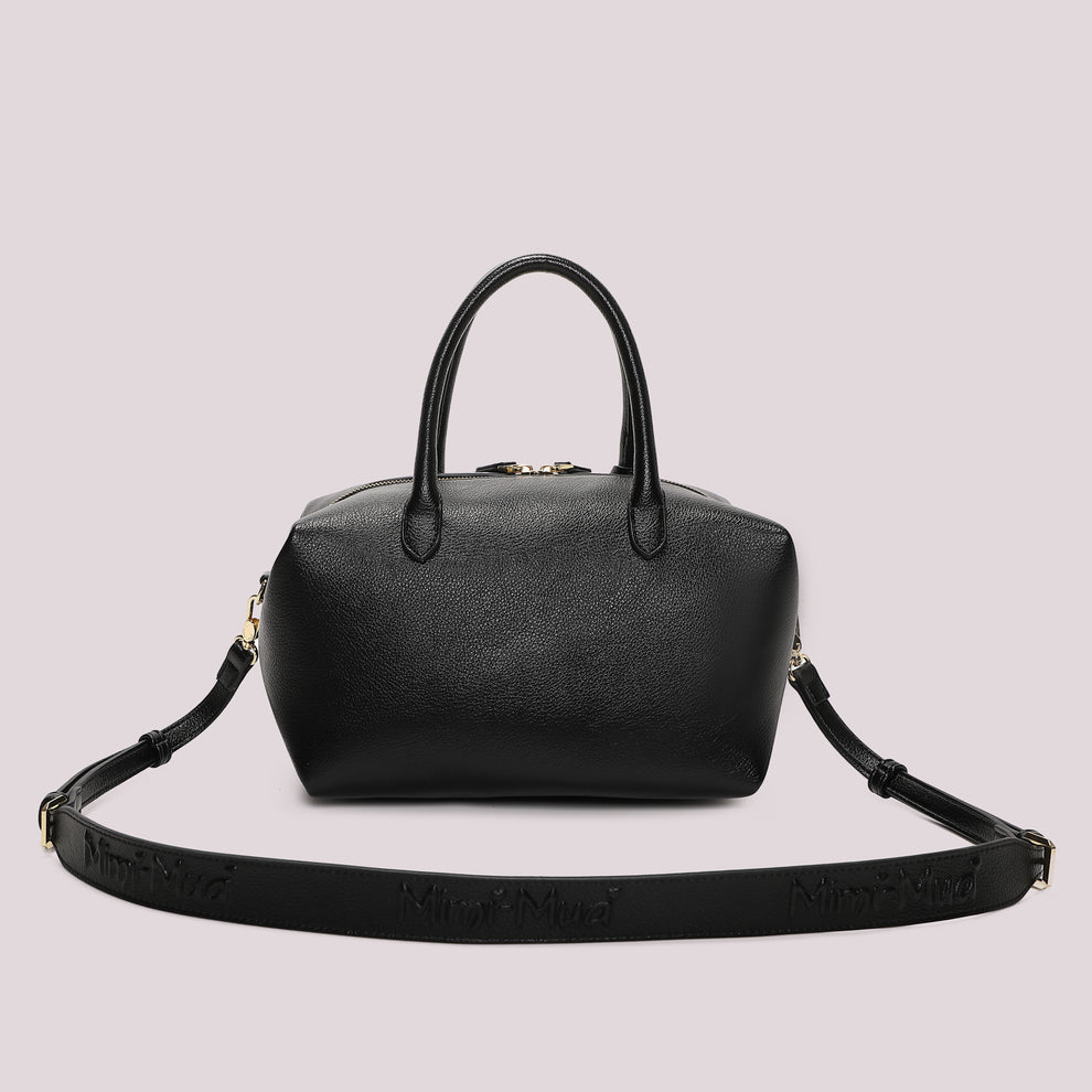 BORSA A BAULETTO MEDIA CON TARGHETTA LOGATA MIMI-MUA