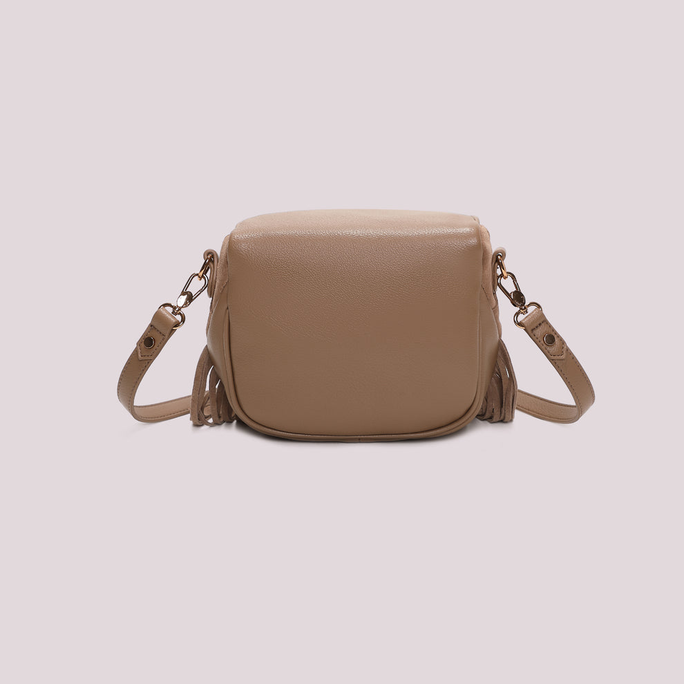 BORSA MARSUPIO CON FRANGE E BORCHIE MIMI-MUA