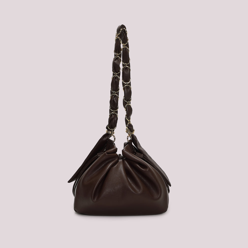 BORSA A SPALLA CON CATENA SUI MANICI MIMI-MUA