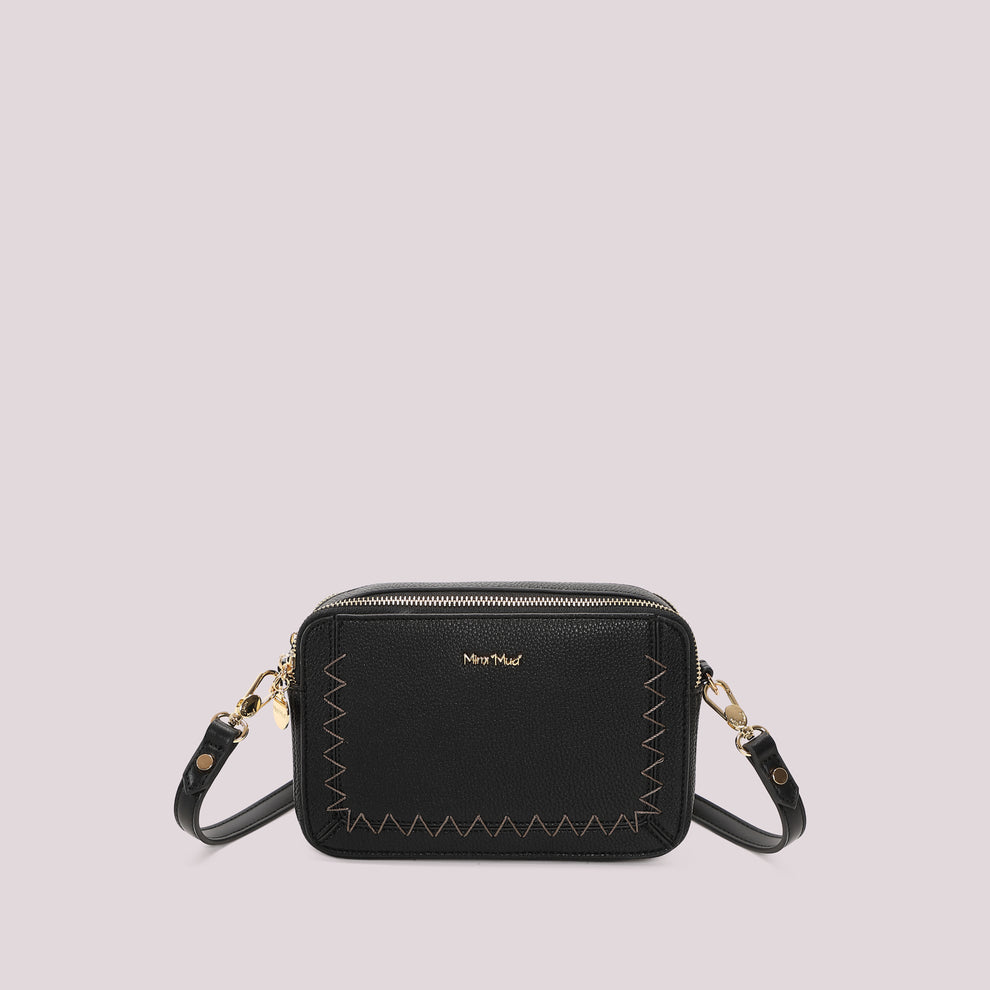 BORSA A TRACOLLA CON CUCITURE A VISTA MIMI-MUA