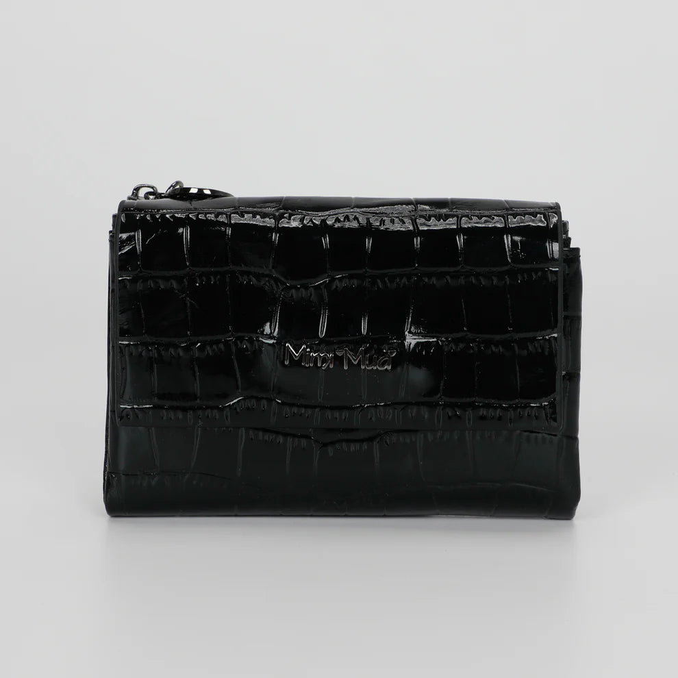 PORTAFOGLIO MEDIO IN PELLE METALLIZZATO MIMI-MUA