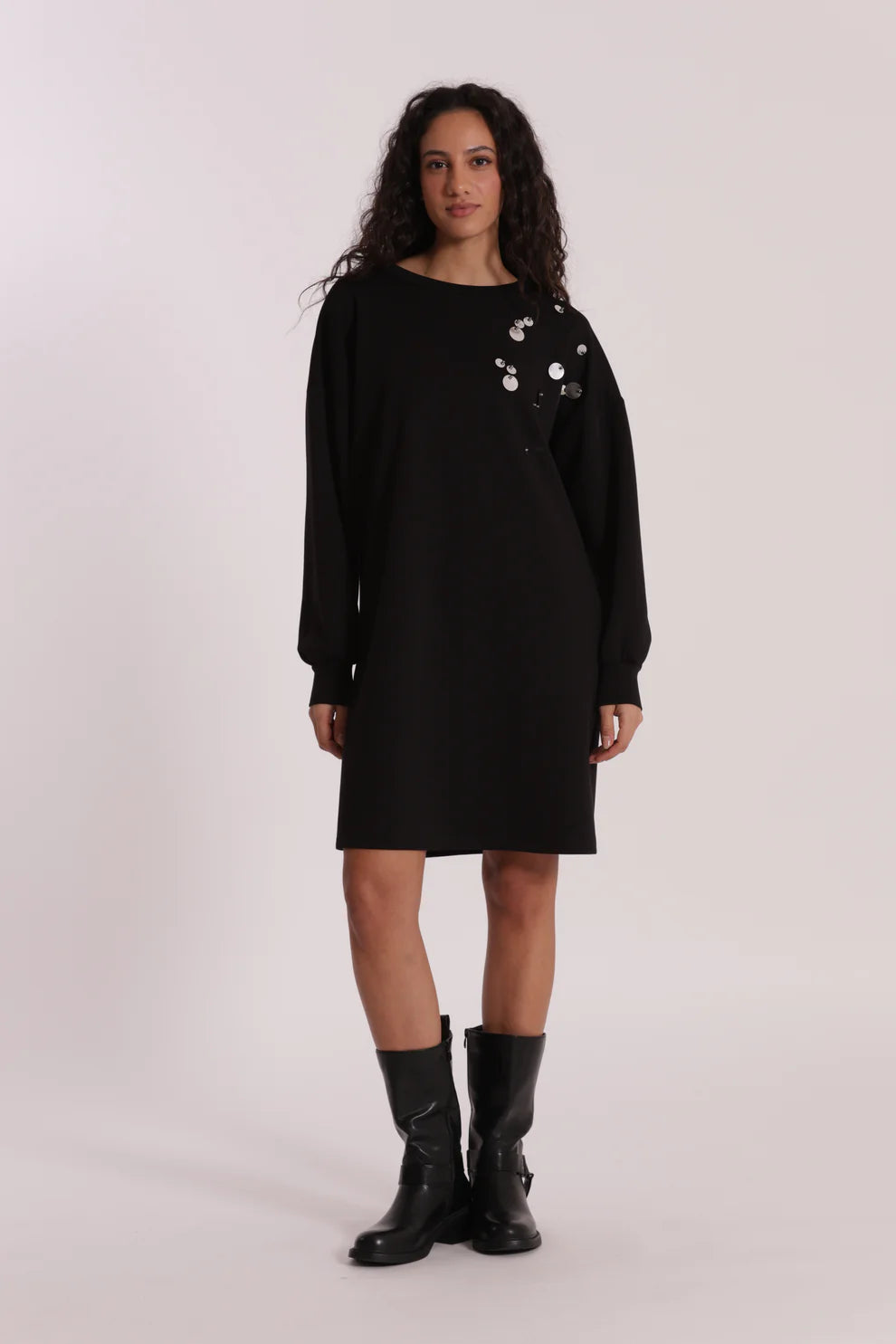 ABITO CORTO IN NEOPRENE CON PAILLETTES MIMI-MUA